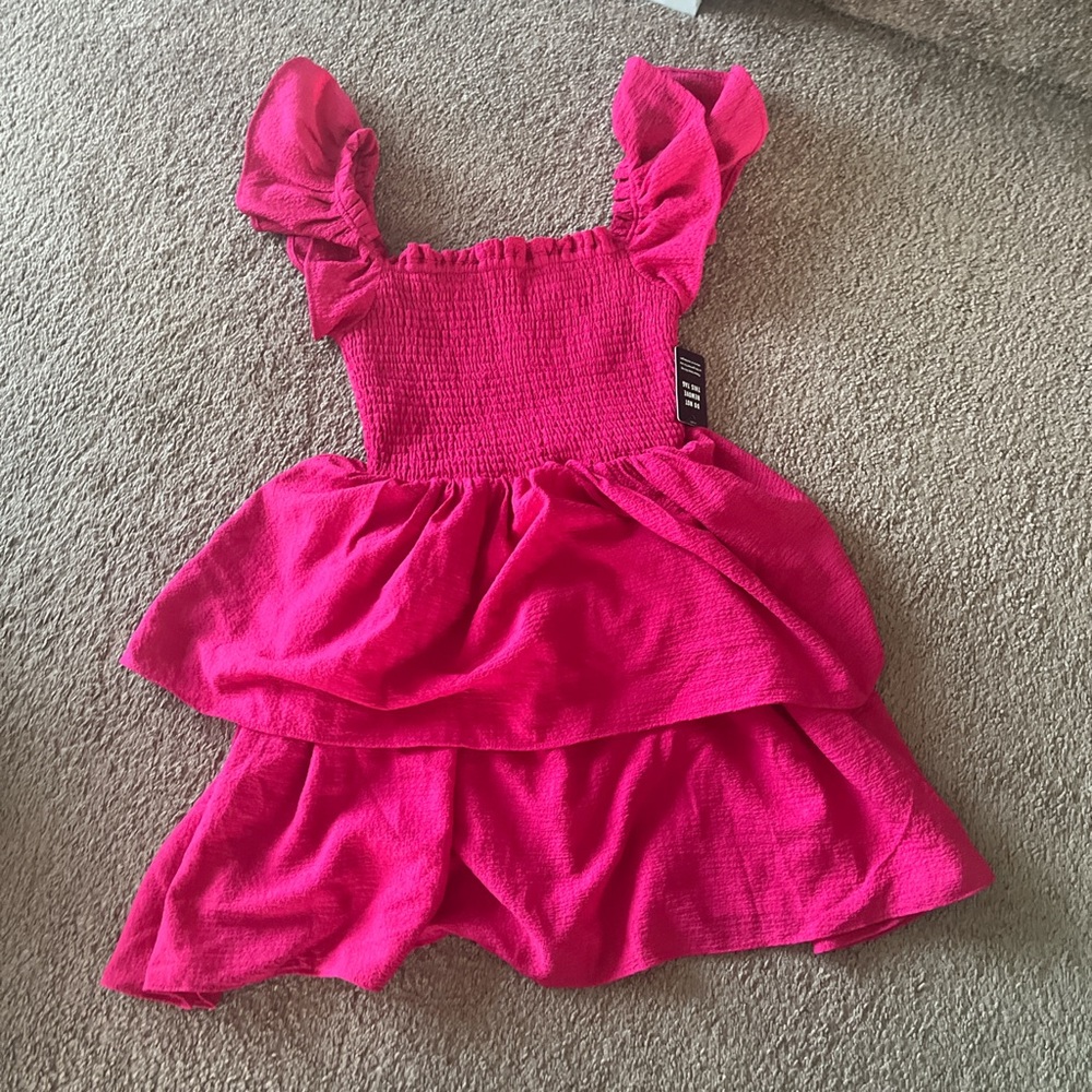 Vibrant Pink Ruffled Dress